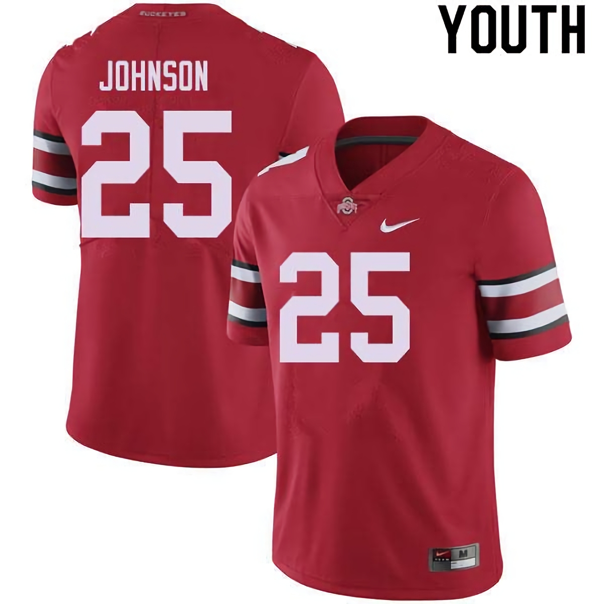 Xavier Johnson Ohio State Buckeyes Youth NCAA #25 Nike Red College Stitched Football Jersey YFN5556TJ